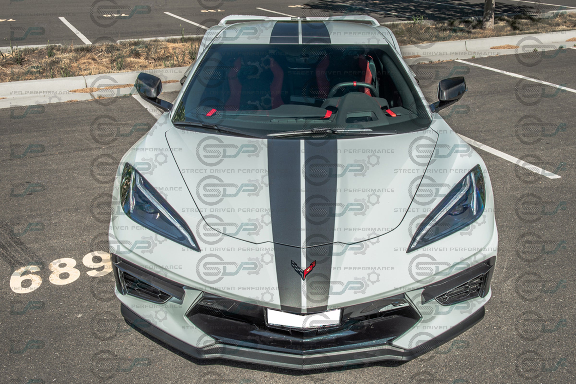 2020+ C8 Corvette - Carbon Fiber Tape-On Top and Bottom Mirror Covers